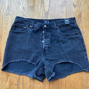 NWT Faded black denim cutoffs